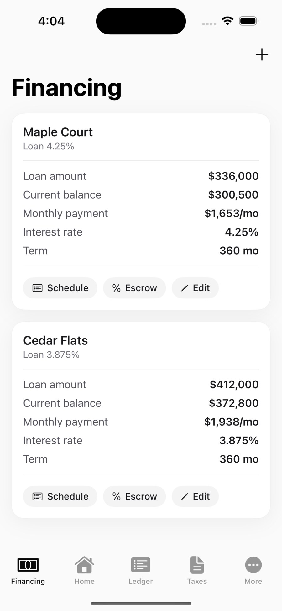 Oberlin24 on iPhone: financing